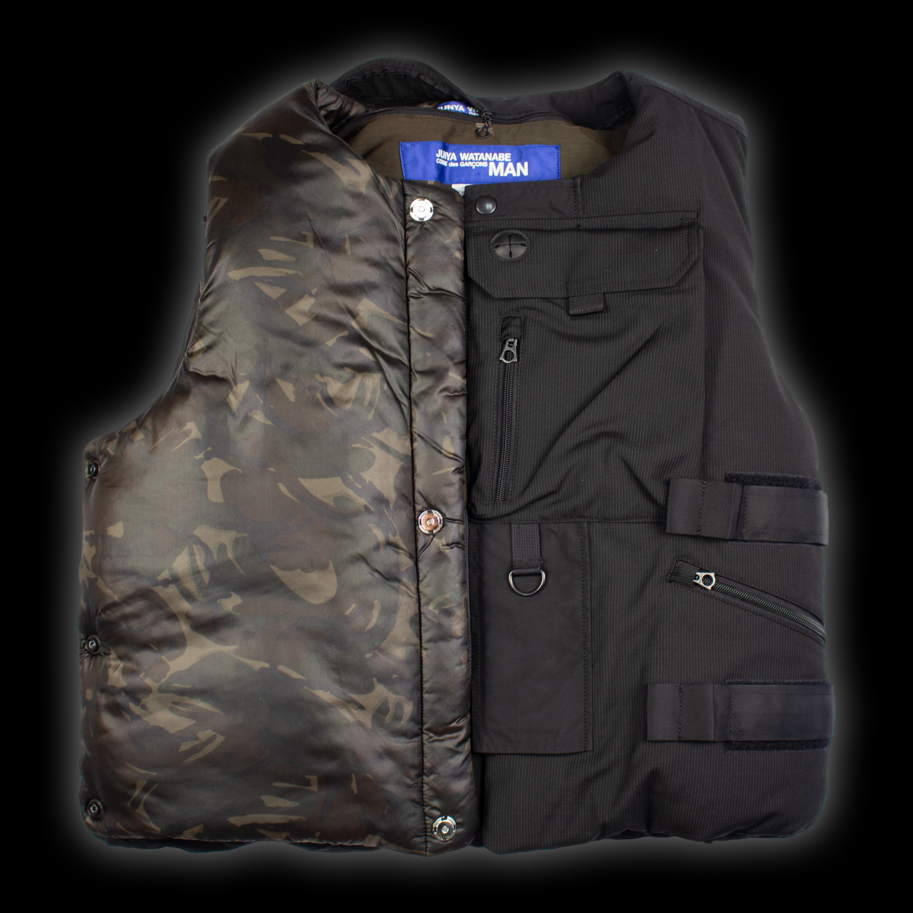 SS19 PINSTRIPE UTILITY DOWN VEST