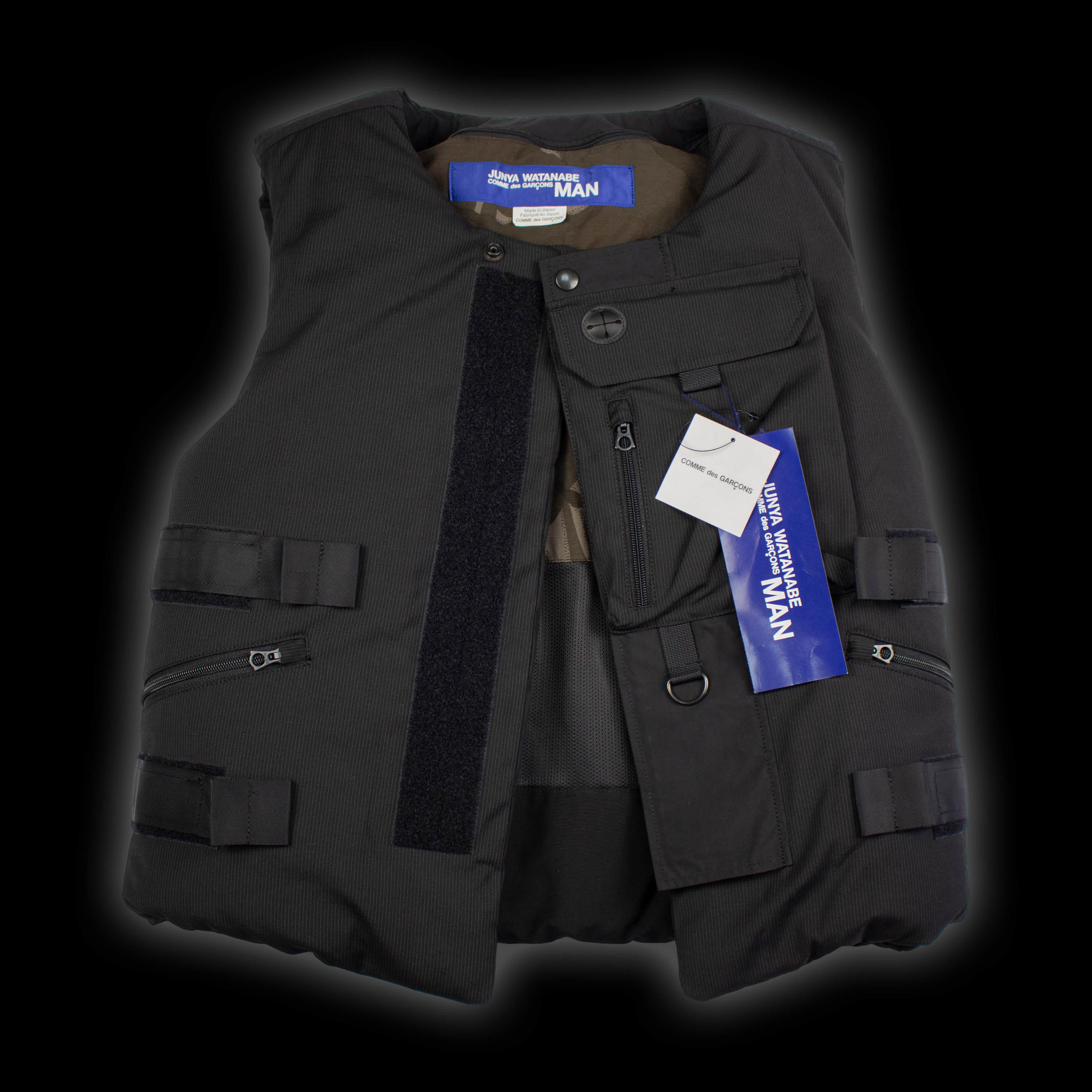 SS19 PINSTRIPE UTILITY DOWN VEST