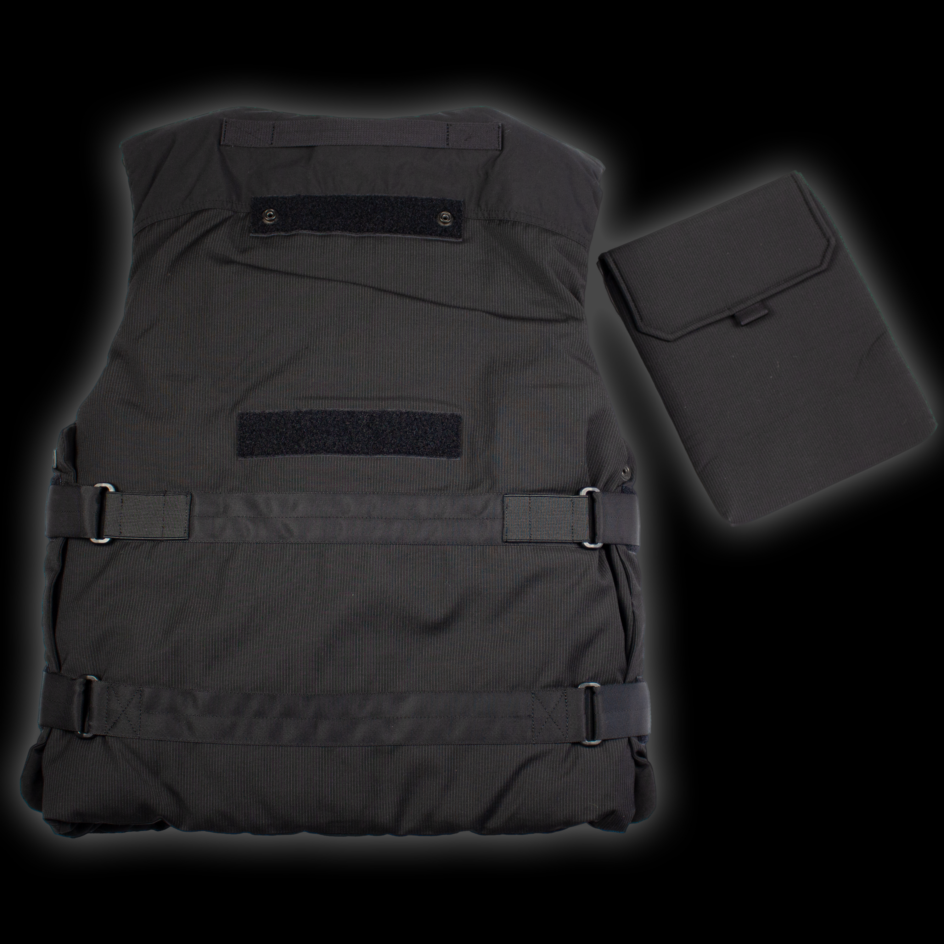 SS19 PINSTRIPE UTILITY DOWN VEST