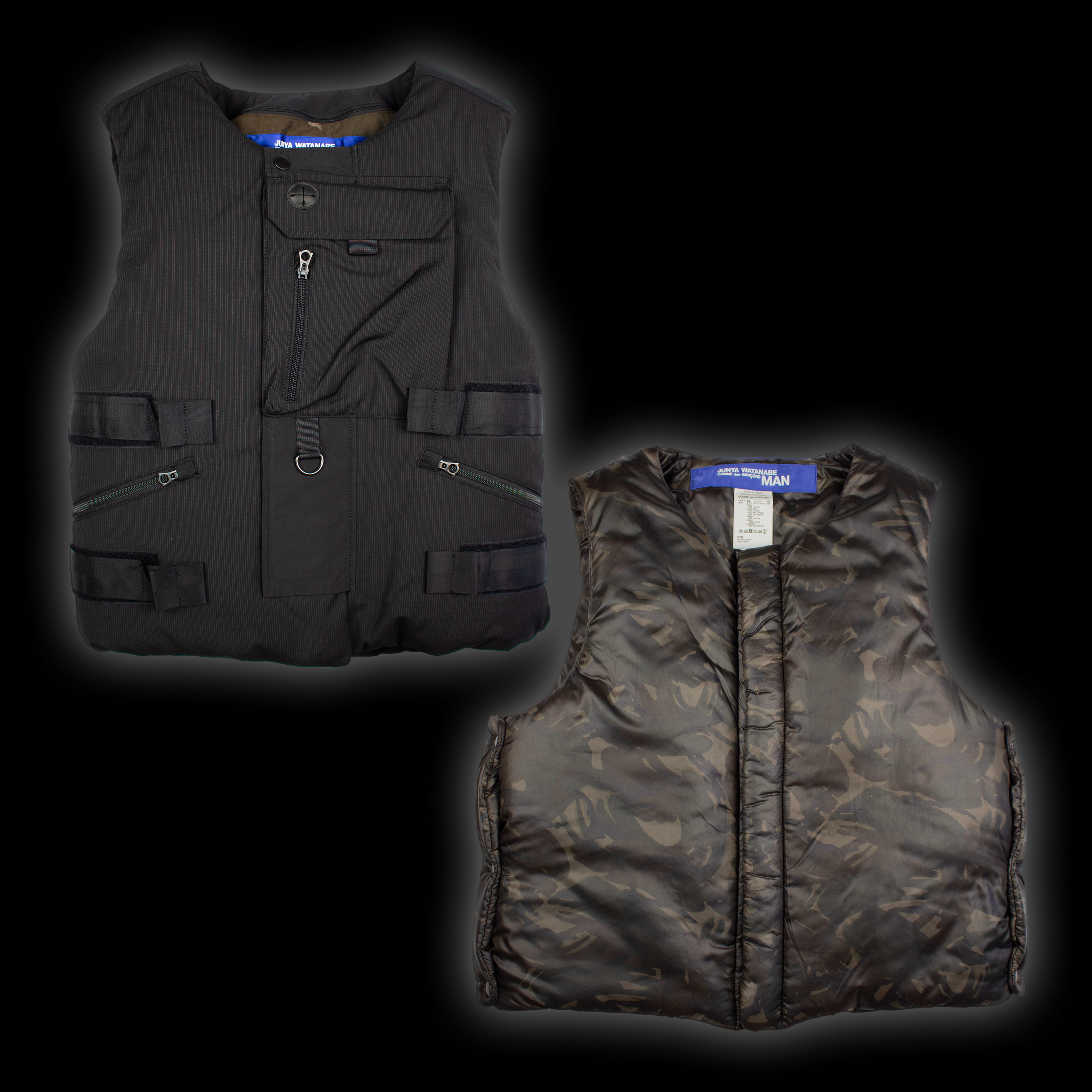 SS19 PINSTRIPE UTILITY DOWN VEST