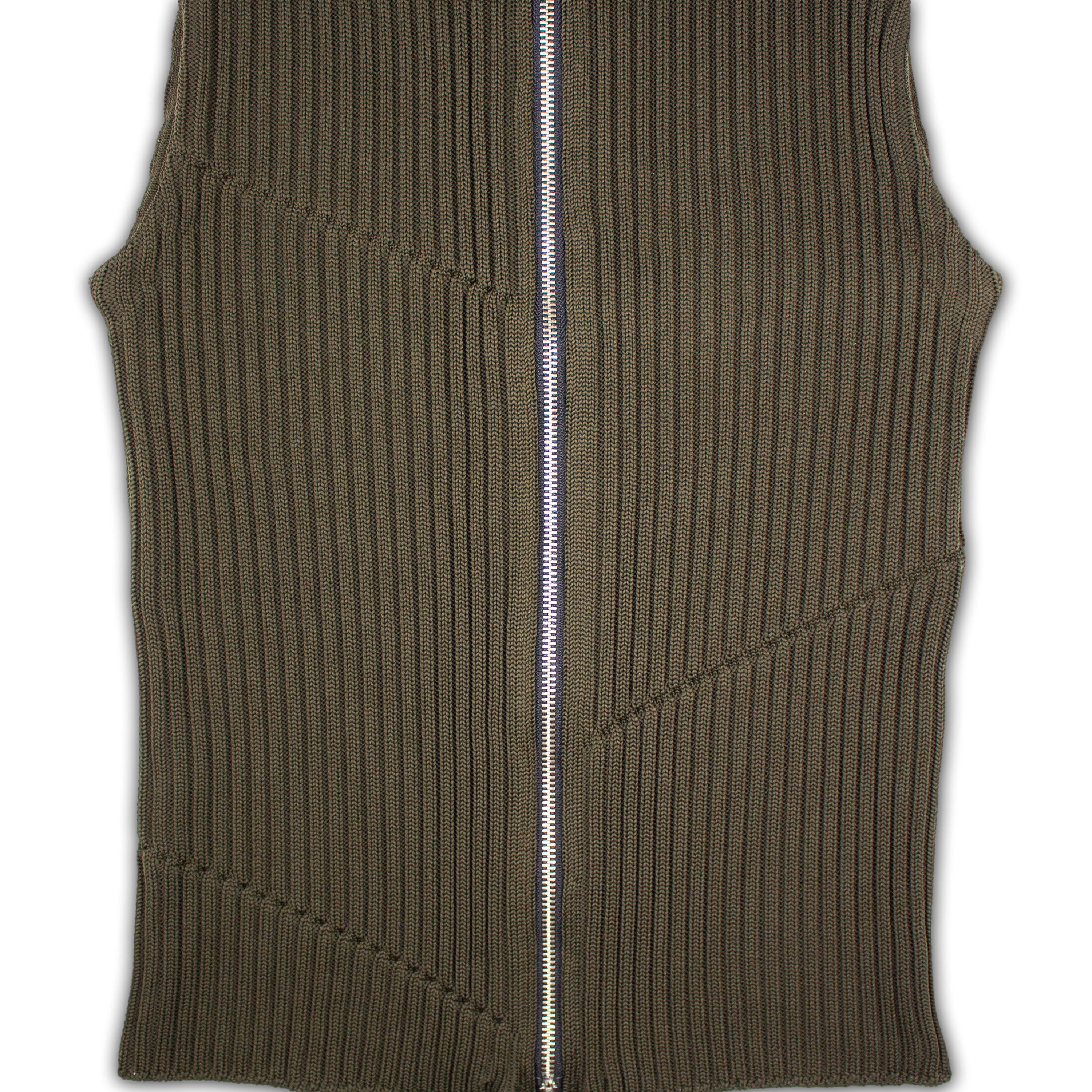 ASYMMETRIC STITCH KNITTED VEST