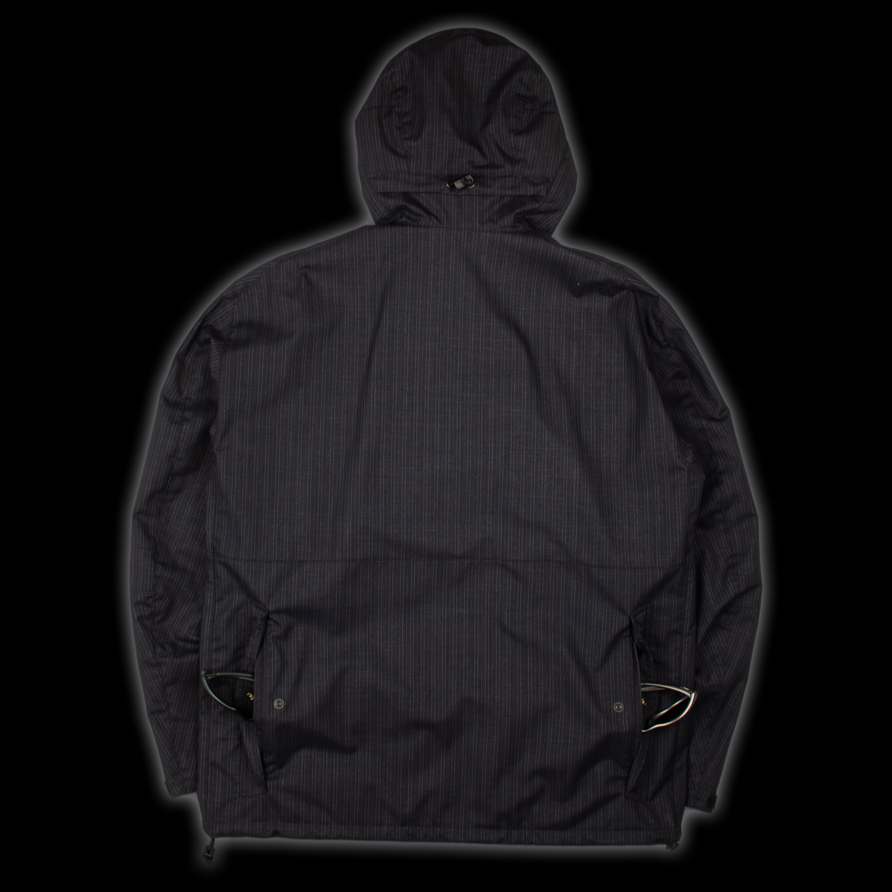 FW22 WOOL STRIPE LAMINATED UTILITY JACKET
