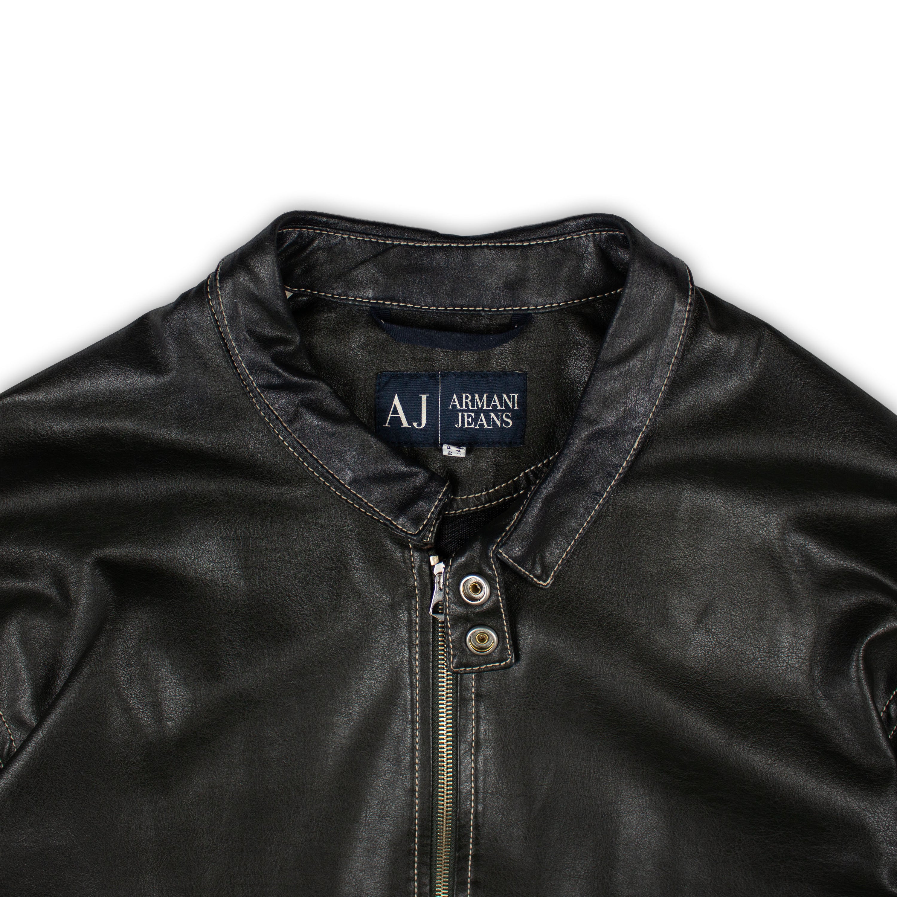 Embossed Leather Biker Jacket