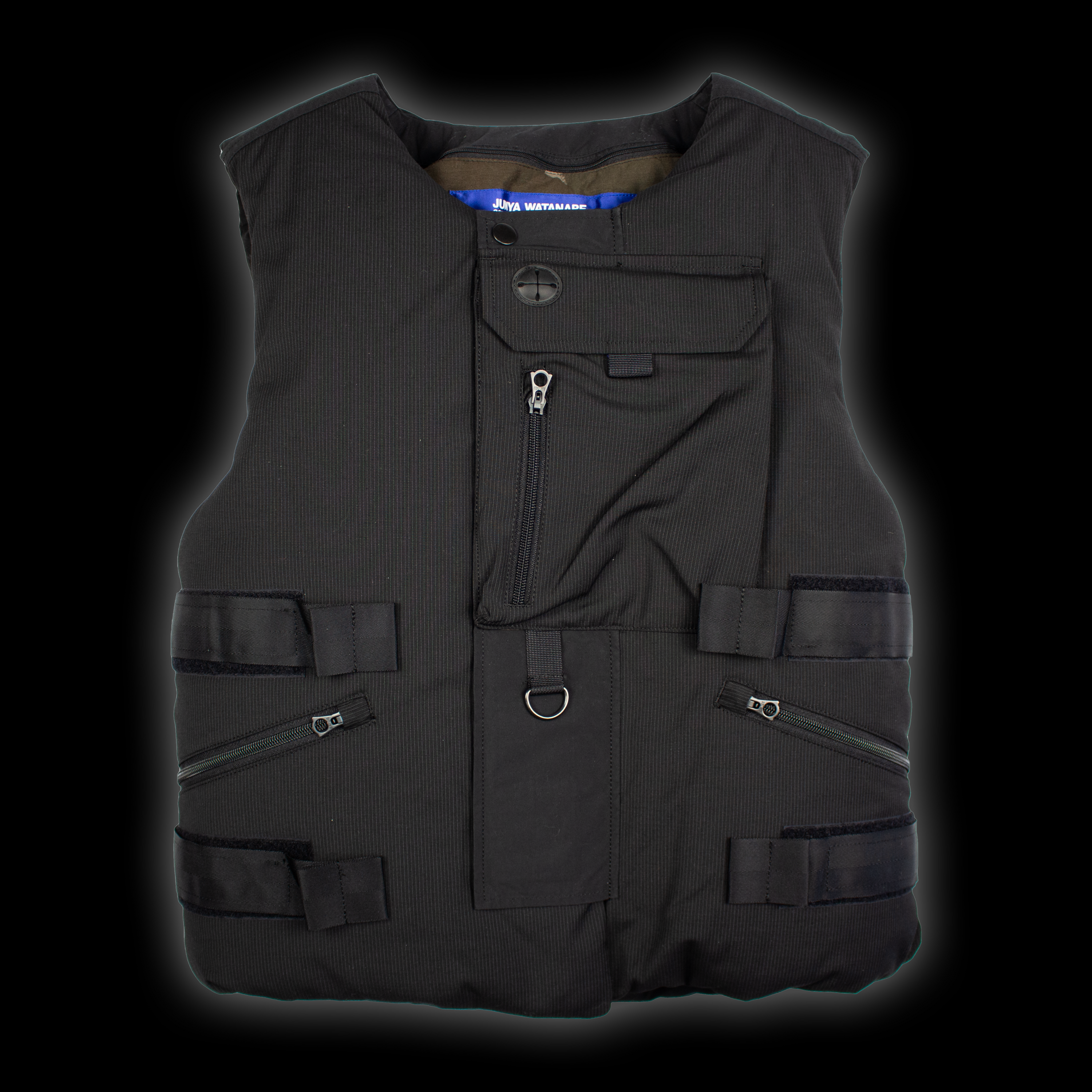 SS19 PINSTRIPE UTILITY DOWN VEST