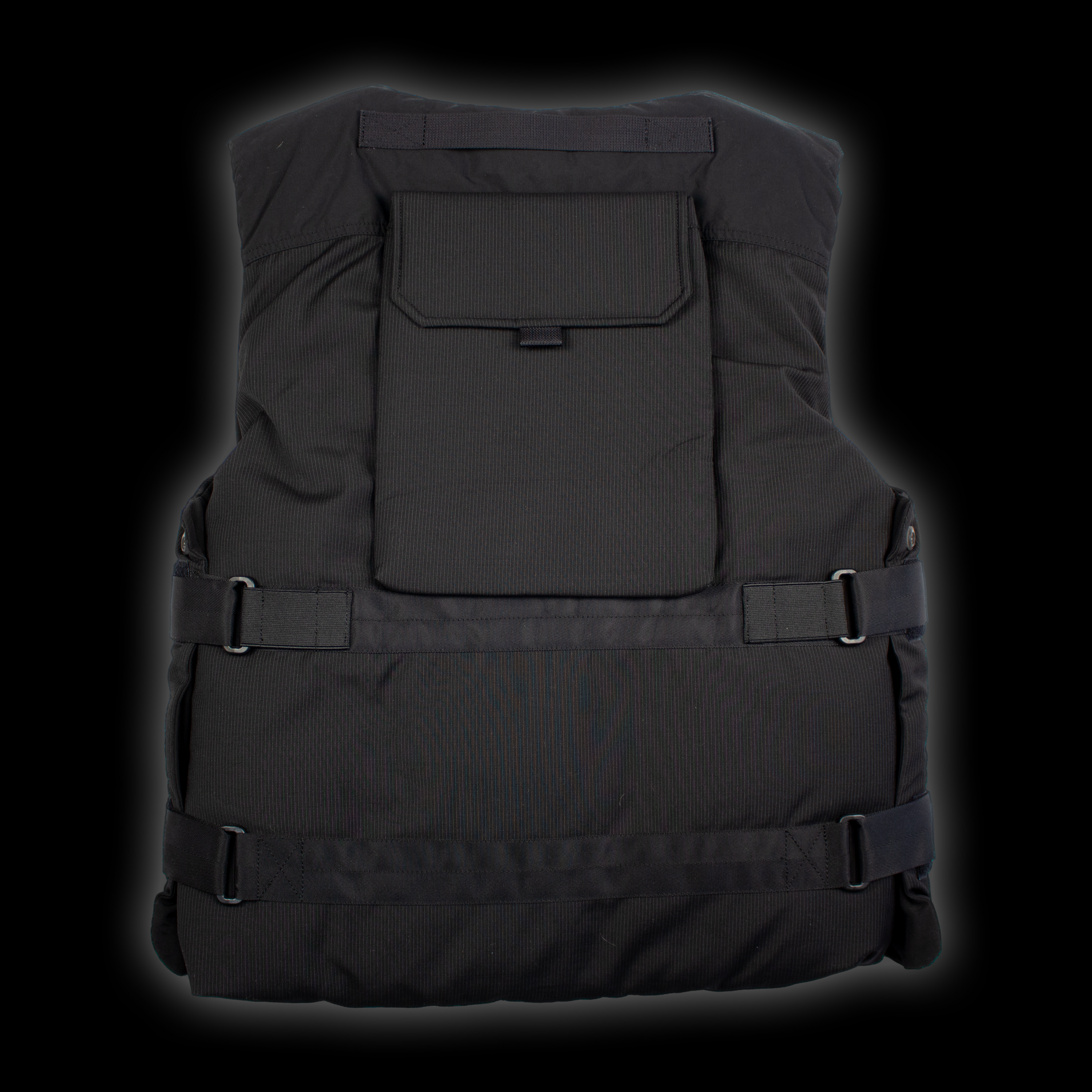SS19 PINSTRIPE UTILITY DOWN VEST