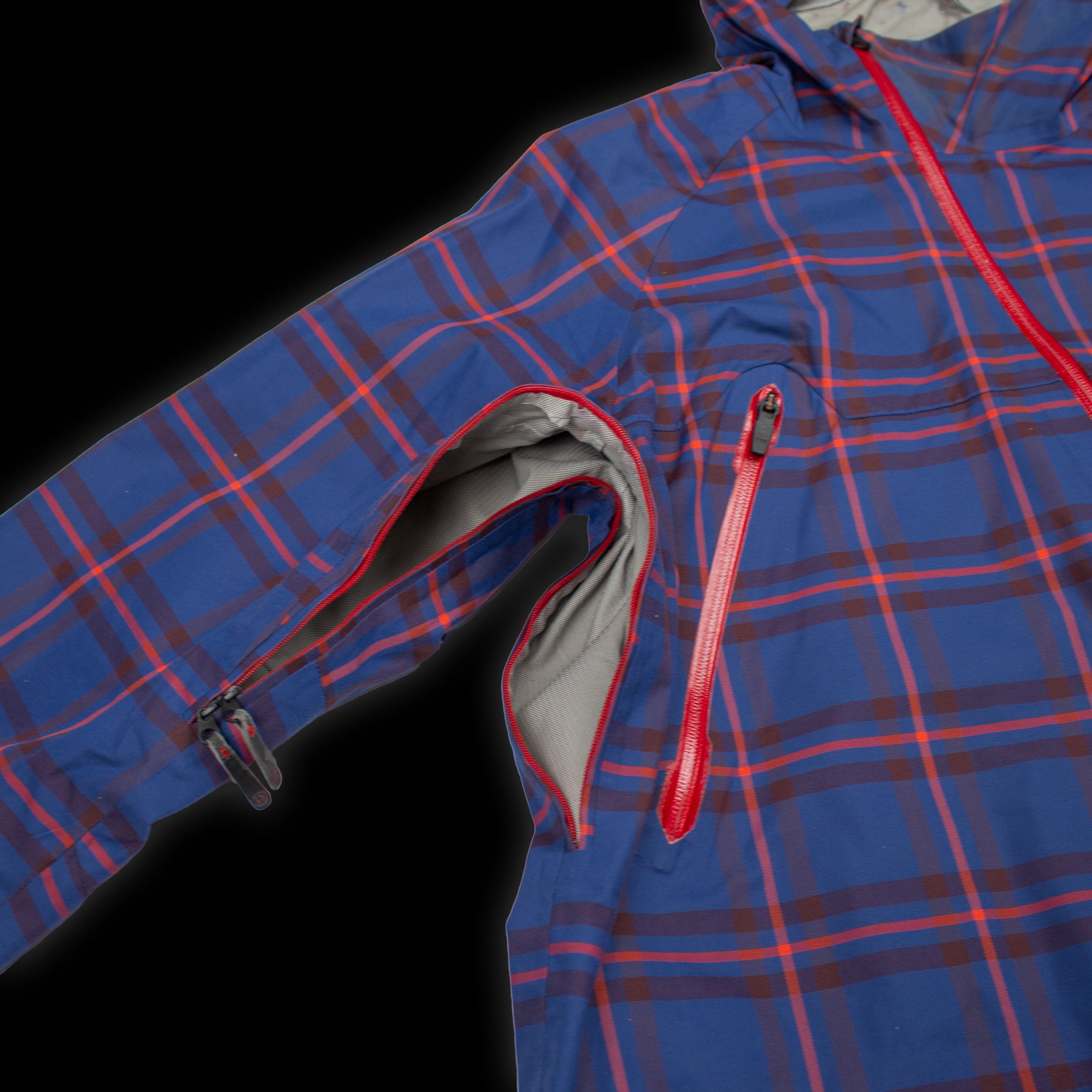iDIOM SLANT 2.5L ASYMMETRIC JACKET - BLUE TARTAN