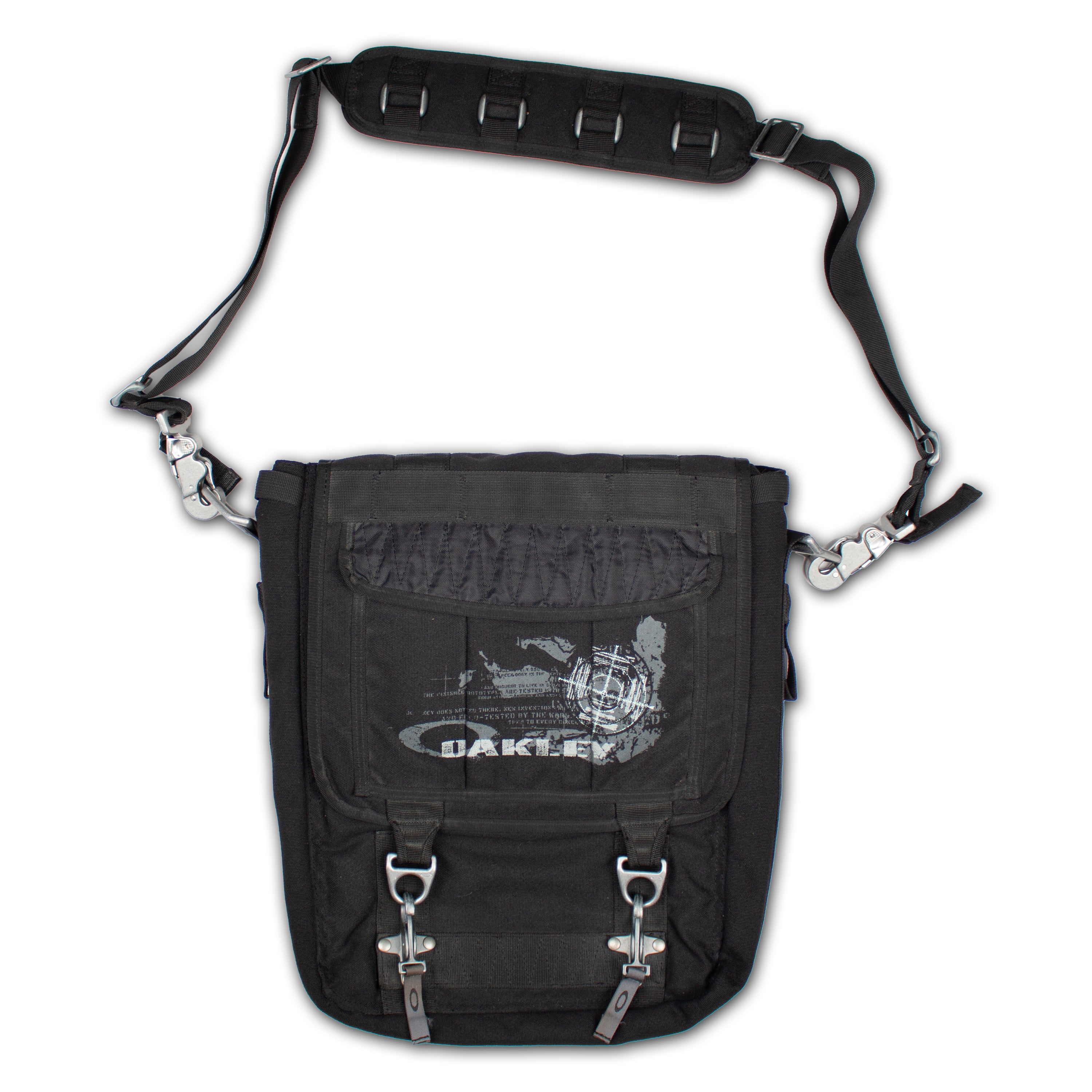 Early 2000s Vintage Oakley Tactical Field Gear Laptop Bag front view