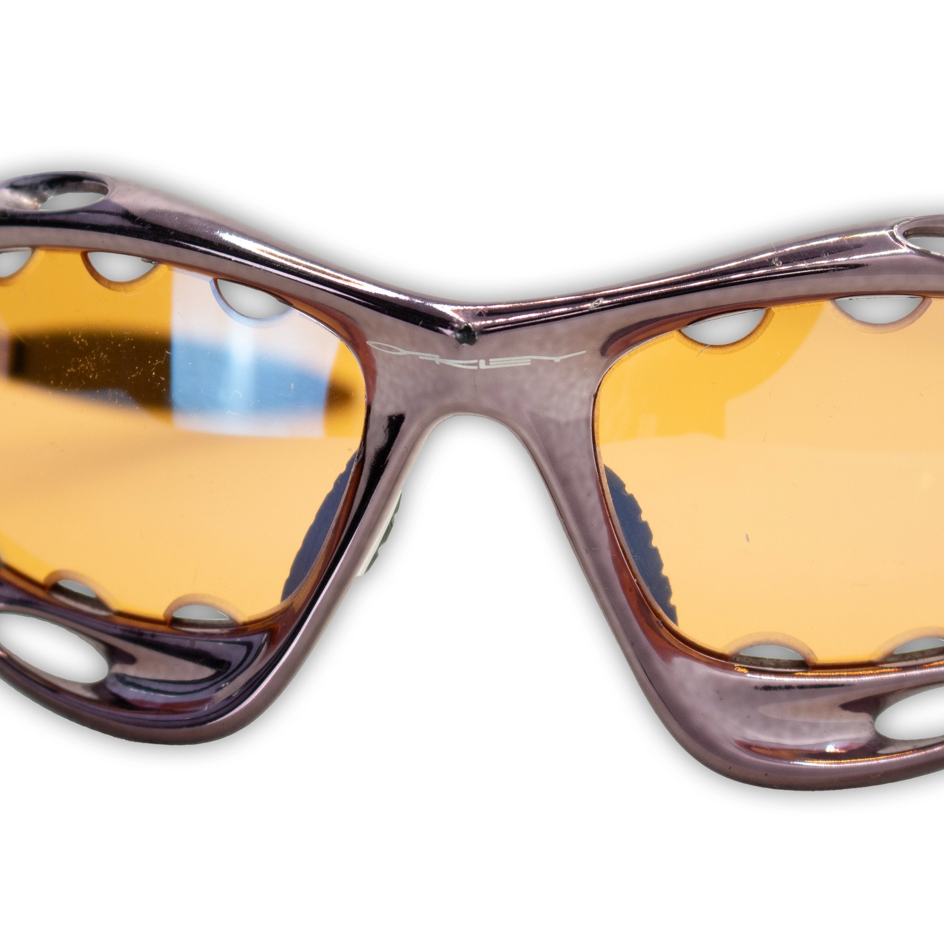 PRO RACING JACKET (FMJ DARK CHROME W/ G30 PERSIMMON VENTED LENSES)