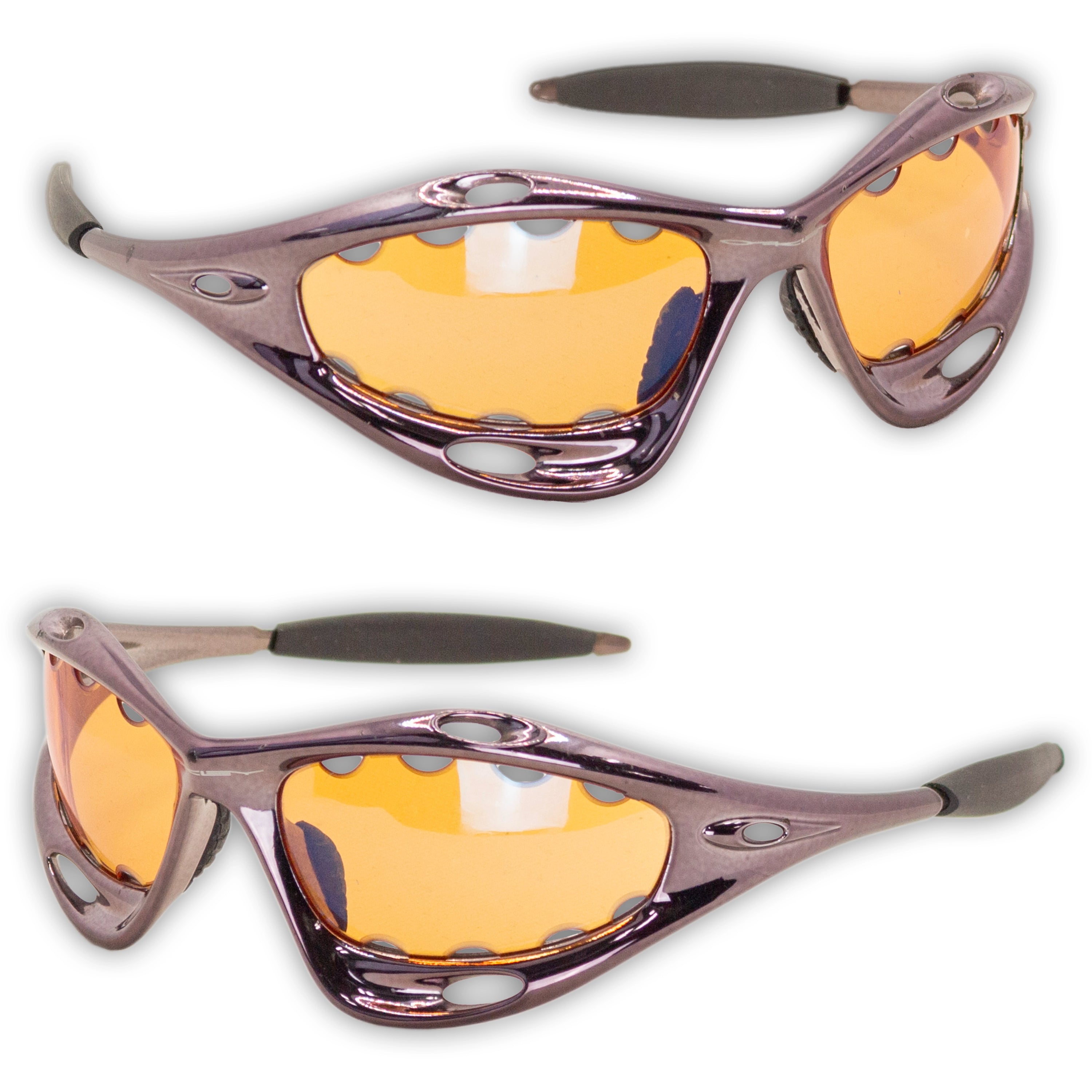 PRO RACING JACKET (FMJ DARK CHROME W/ G30 PERSIMMON VENTED LENSES)