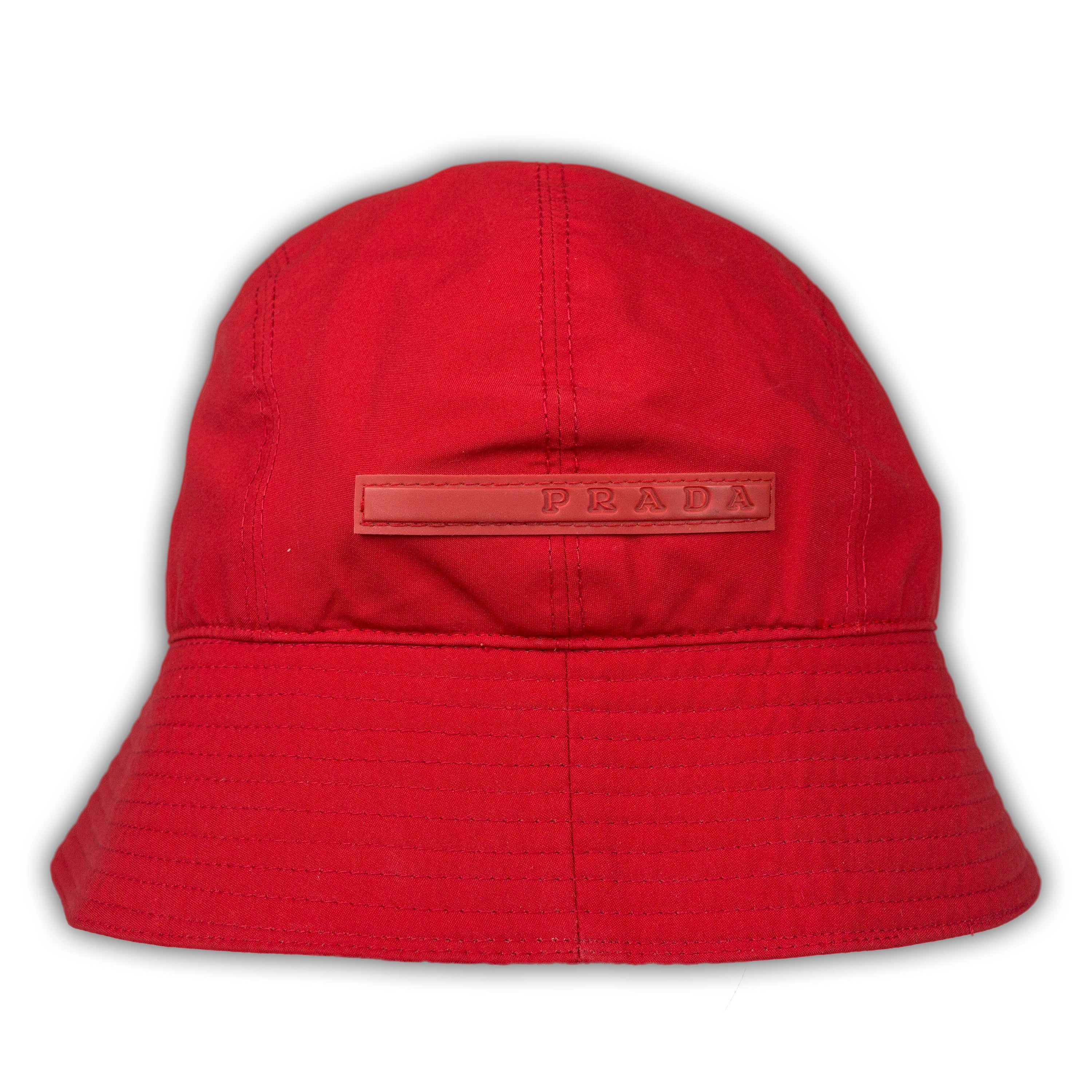 RED BUCKET HAT