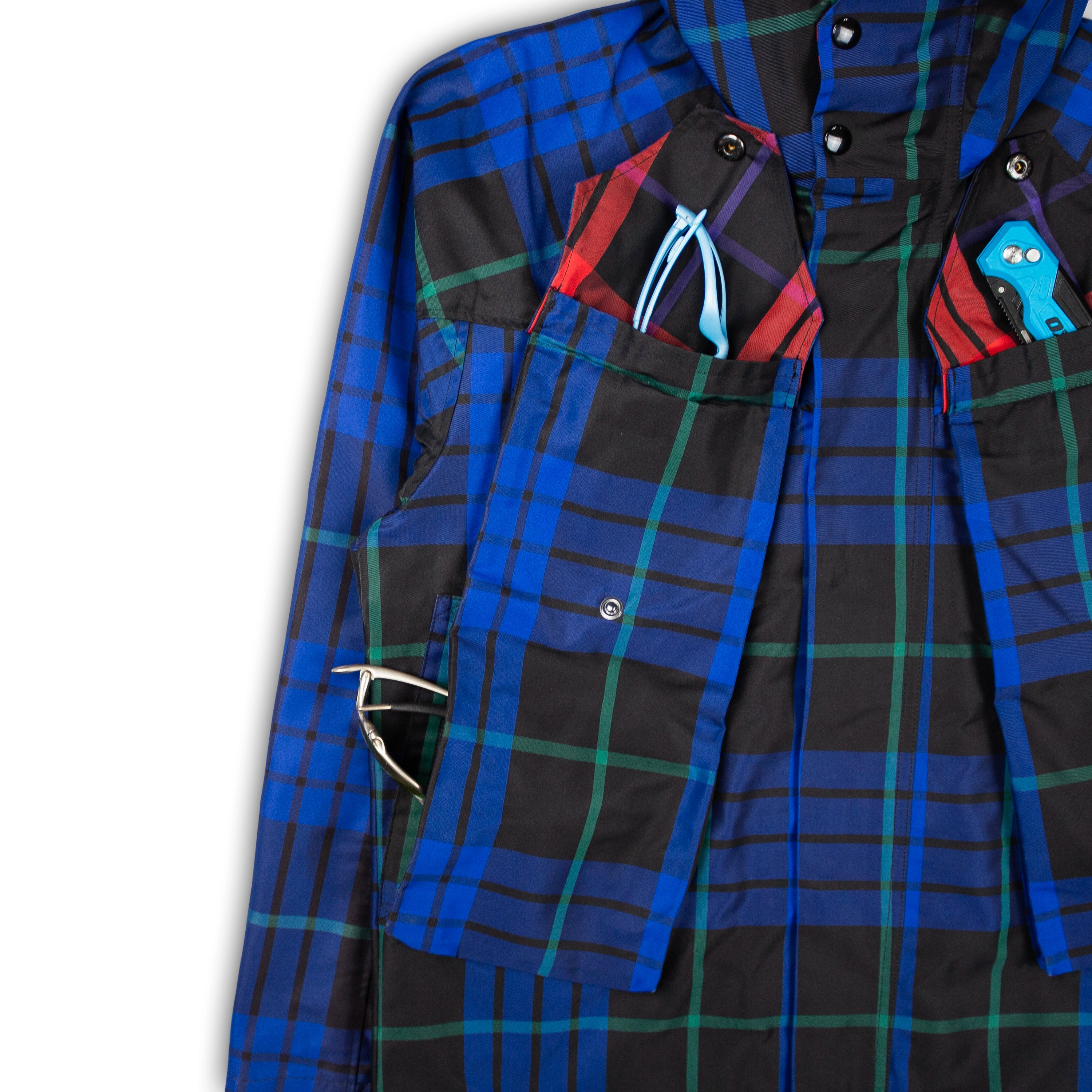 BLUE PLAID WATER REPELLENT JACKET