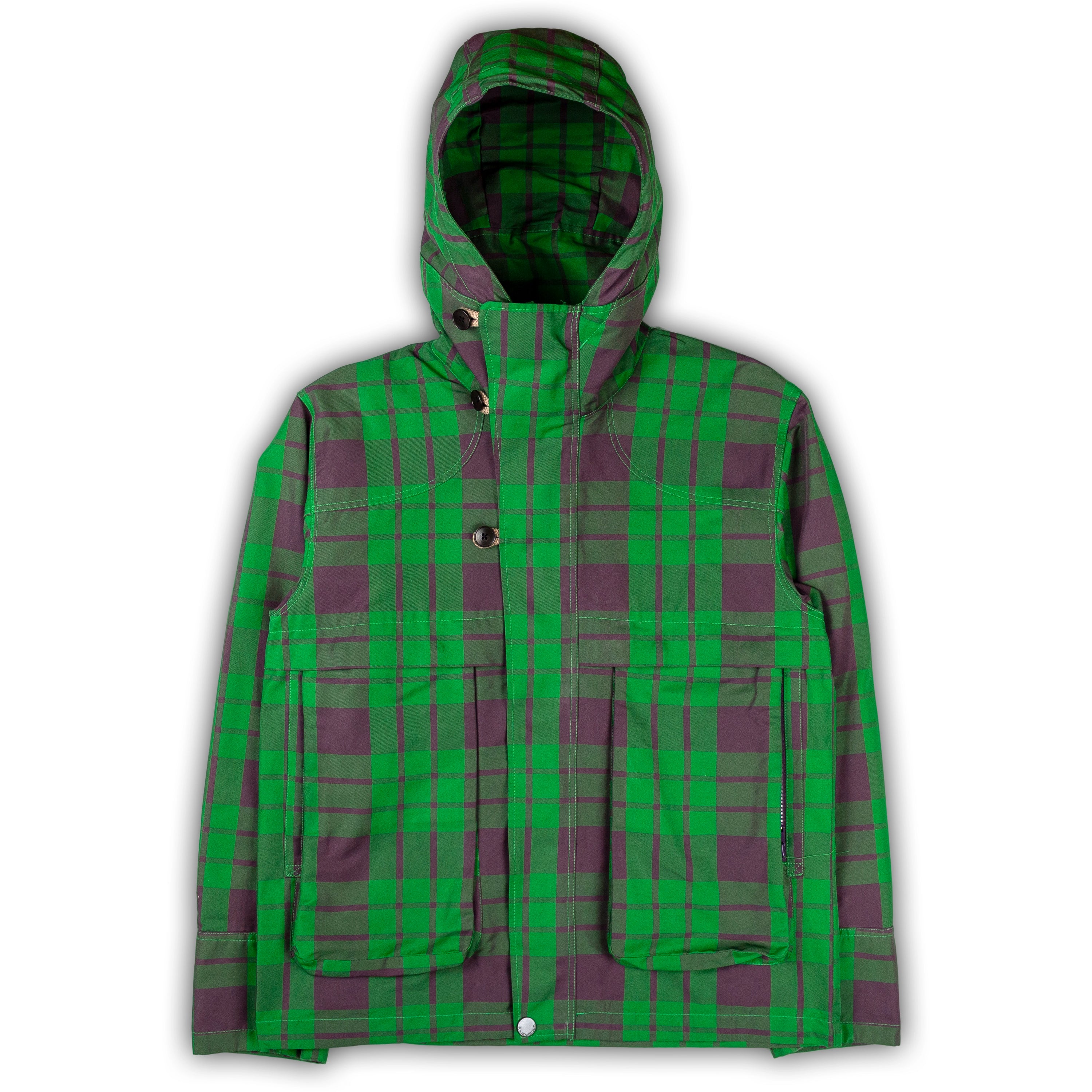 GREEN PLAID WATER REPELLENT JACKET