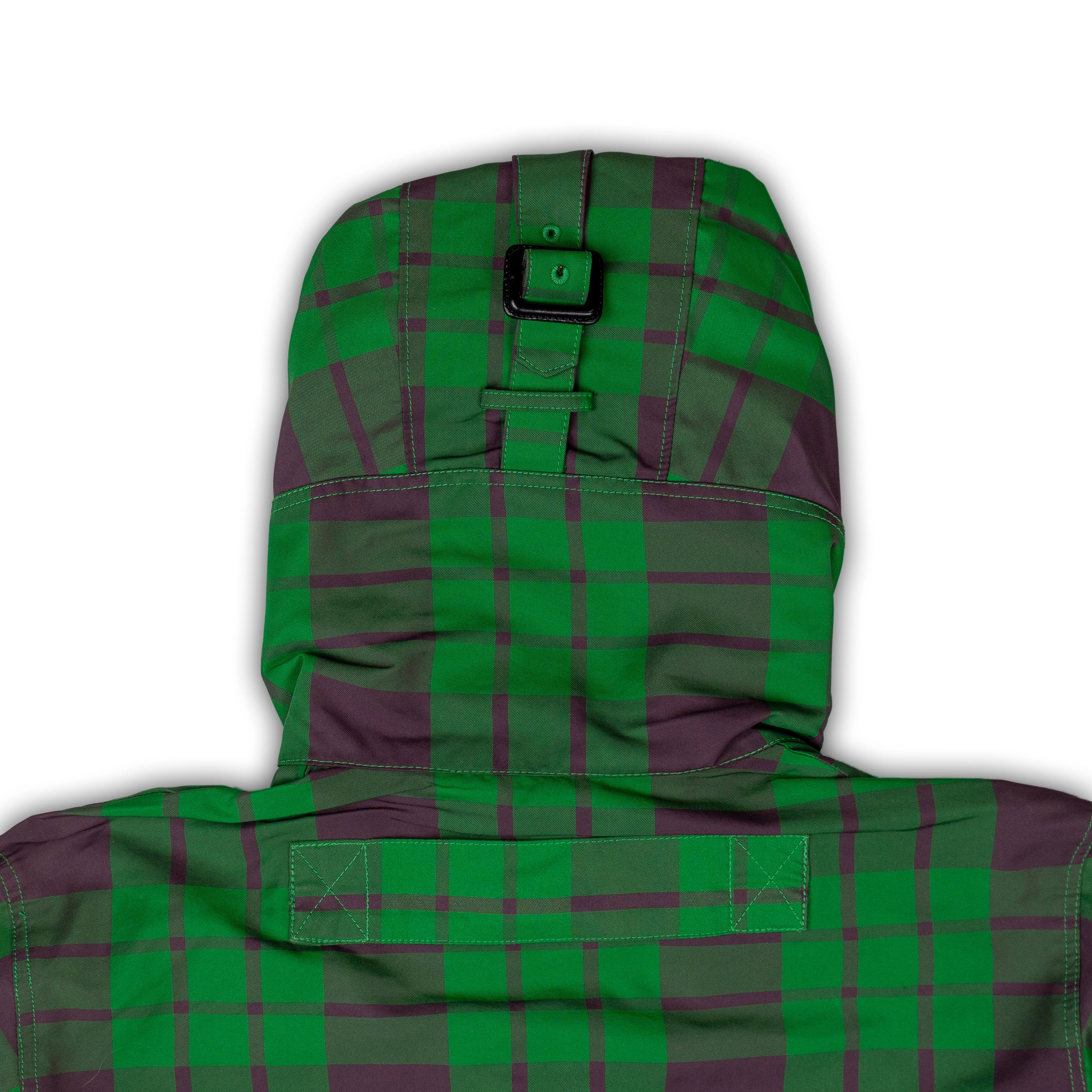 GREEN PLAID WATER REPELLENT JACKET