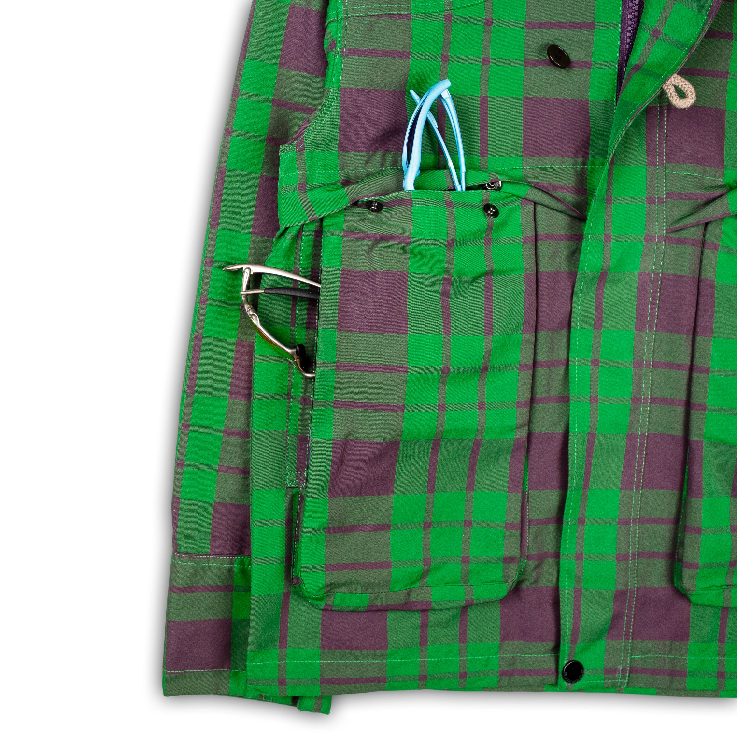 GREEN PLAID WATER REPELLENT JACKET