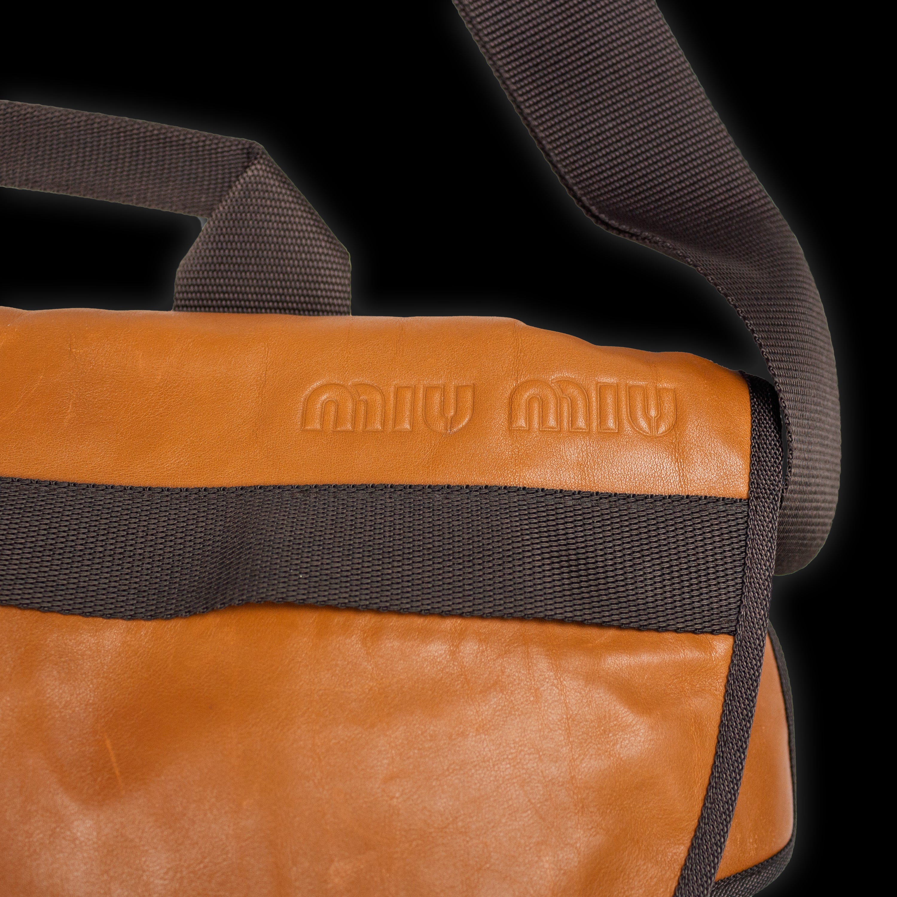 FW99 Leather & Mesh Messenger Bag