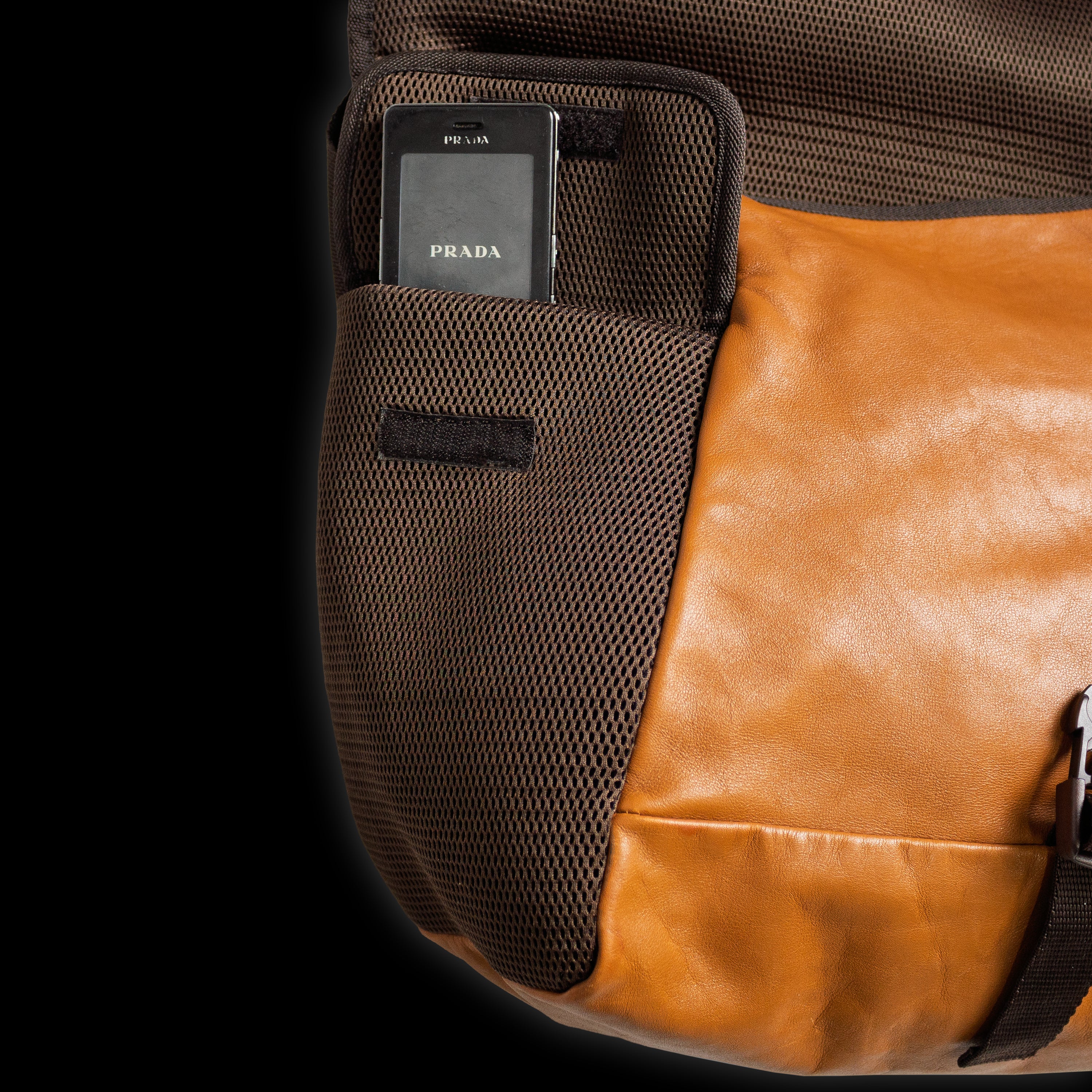 FW99 Leather & Mesh Messenger Bag