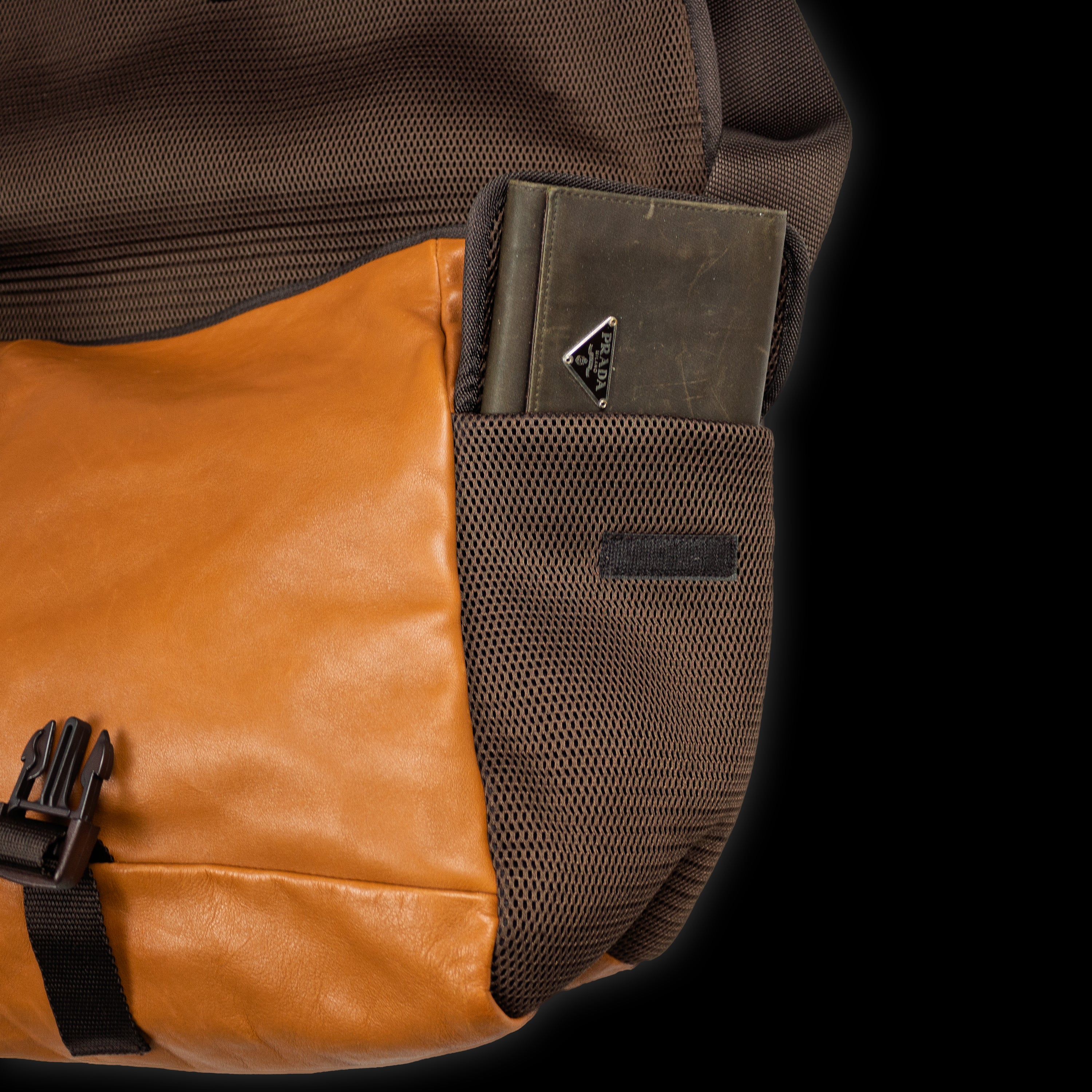 FW99 Leather & Mesh Messenger Bag